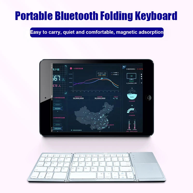 Wireless Folding Bluetooth Keyboard